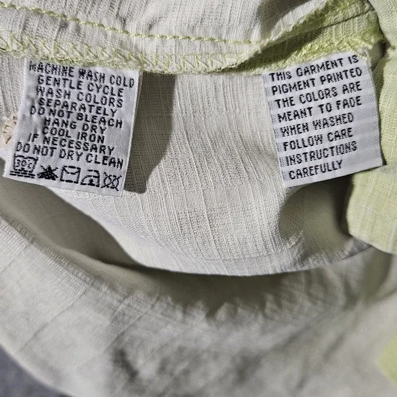 Tommy Bahama Shirt Mens XL Green Floral Palm Tree Silk Button Up Hawaiian Camp - Picture 9 of 9